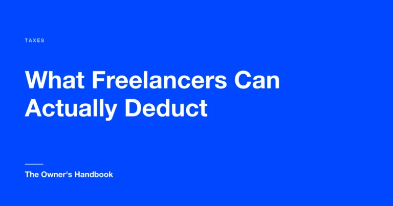 What Freelancers Can Actually Deduct