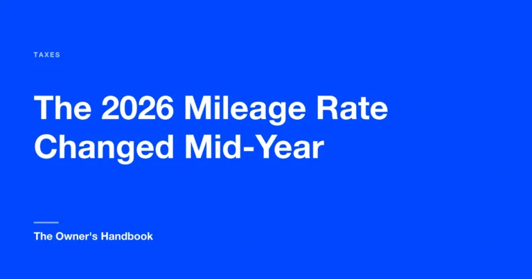 The 2026 Mileage Rate Changed Mid-Year