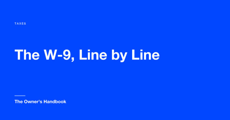 The W-9, Line by Line