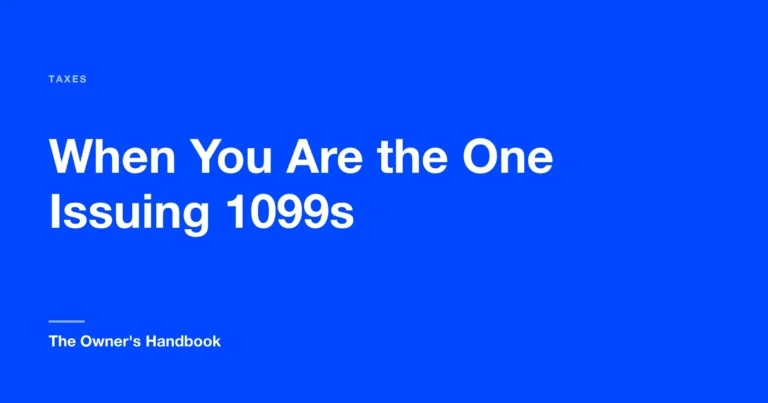 When You Are the One Issuing 1099s