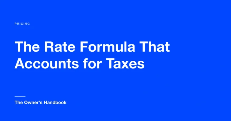The Rate Formula That Accounts for Taxes