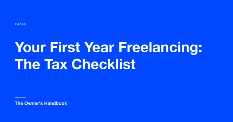 first year freelancer taxes