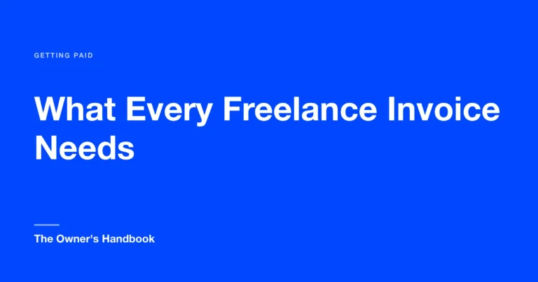 What Every Freelance Invoice Needs