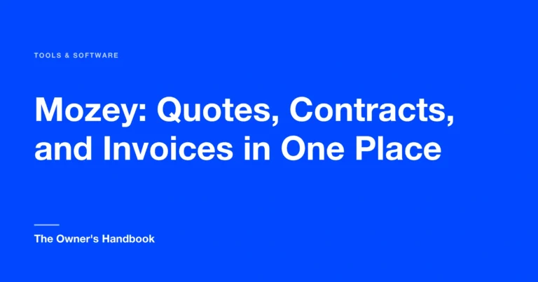 Mozey: Quotes, Contracts, and Invoices in One Place