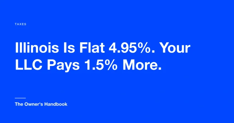 Illinois Is Flat 4.95%. Your LLC Pays 1.5% More.