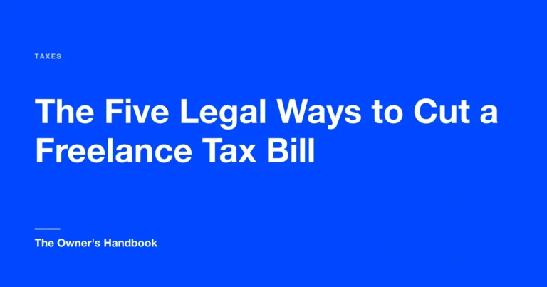 The Five Legal Ways to Cut a Freelance Tax Bill, Ranked
