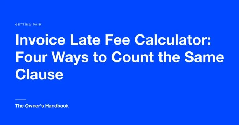Invoice Late Fee Calculator: Four Ways to Count the Same Clause