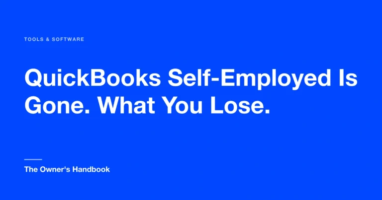 QuickBooks Self-Employed Is Gone. What You Lose.
