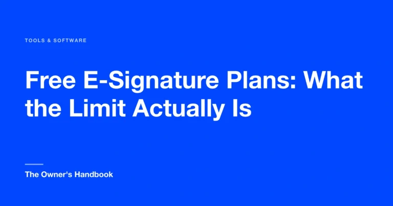 Free E-Signature Plans: What the Limit Actually Is