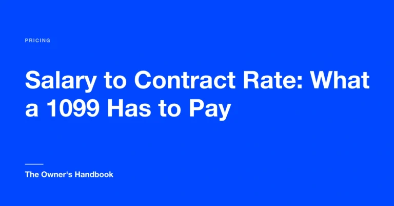 Salary to Contract Rate: What a 1099 Has to Pay