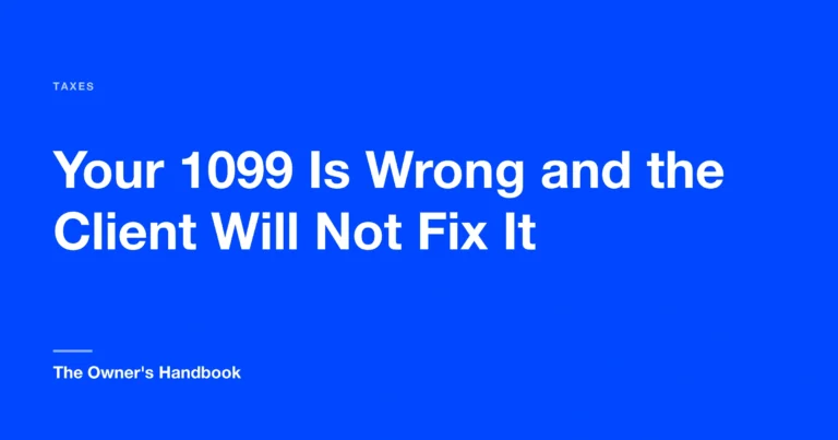 Your 1099 Is Wrong and the Client Will Not Fix It